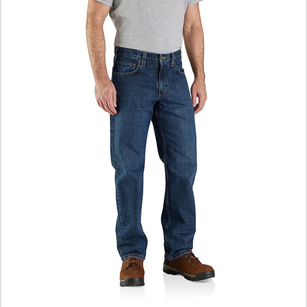 Carhartt Relaxed Fit 42x32 Straight Leg Heavy Duty Cotton Classic Denim Jeans